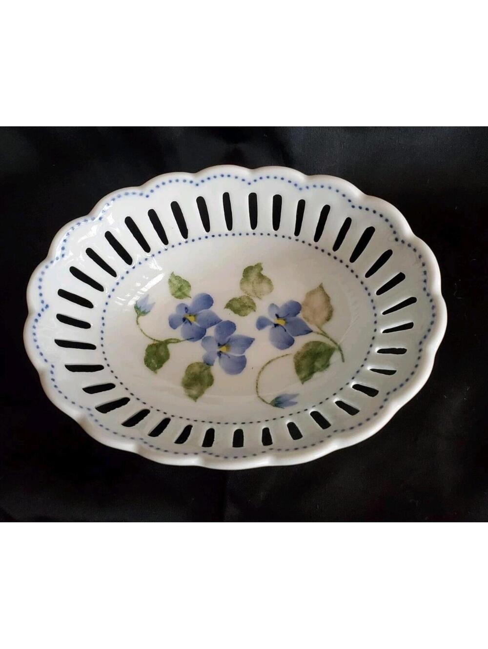 Andrea by Sadek,vtg Lattice Porceline Dish